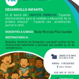 TRAYECTO FORMATIVO:  “Espacios institucionales para el cuidado y educación de la primera infancia”