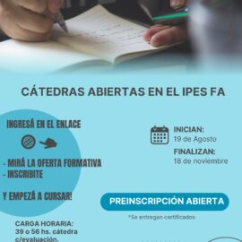 CÁTEDRAS ABIERTAS EN EL IPES “FA”
