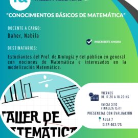 Taller: “Conocimientos básicos de Matemática”